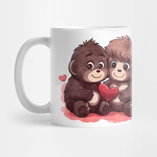 Valentine Gorilla Couple Mug